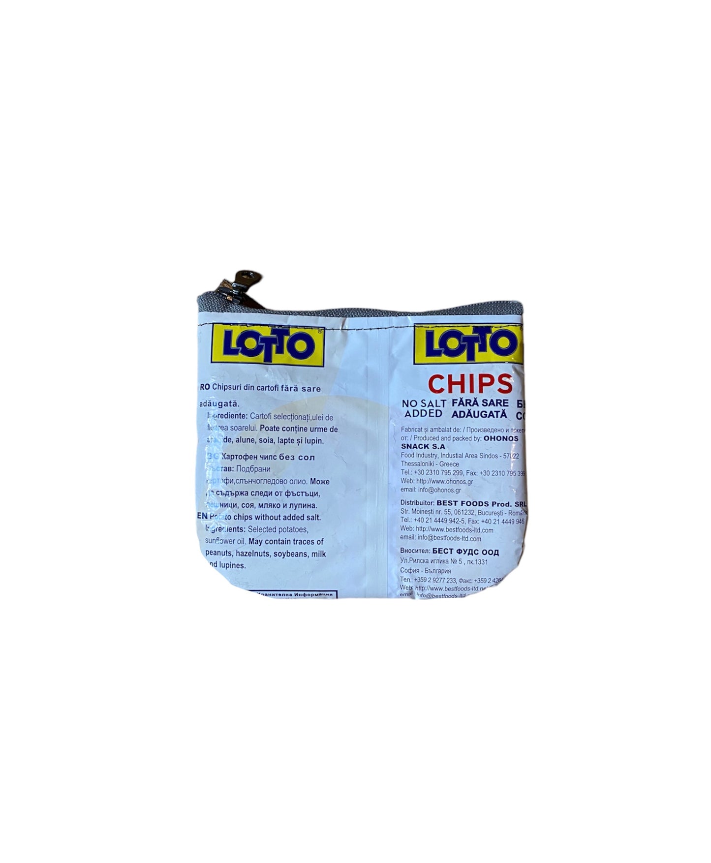 Lotto chips upcycled wallet